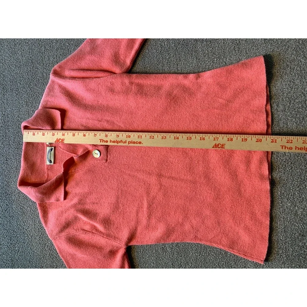 Best United Garment Co. Short Sleeve Shirt Small S Pink Knit with Collar - Picture 3 of 4